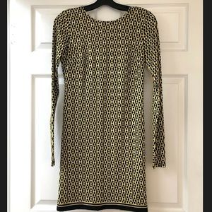 Julie Brown Shift Dress - Long Sleeve